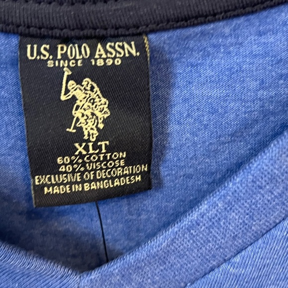 US Polo Assn Polo Shirt Mens XLT Tall Blue - Picture 4 of 4